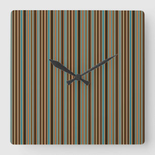 Horloge Carrée Stripes du sud-ouest 20