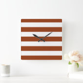 Horloge Carrée STRIPES réglables Brown (Maison)