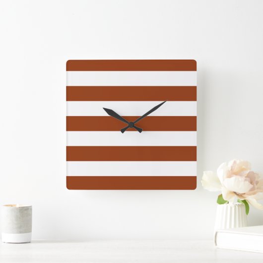 Horloge Carrée STRIPES réglables Brown (Maison)