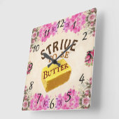 Horloge Carrée Strive To Be a Butter Wall Clock (Angle)
