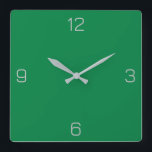 Horloge Carrée Strong Spring Green 008040 Color - Ajouter une opt<br><div class="desc">Une image PNG pleine échelle basée sur le code HEX (triplet hexadécimal à six chiffres) montré. Utilisez ce code pour mélanger, mettre en correspondance et customiser tout autre élément pour l'accompagner ou pour l'ajouter à d'autres collections. Les codes hexadécimaux peuvent être utilisés pour customiser la plupart des couleurs de texte...</div>