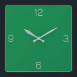 Horloge Carrée Strong Spring Green 008040 Color - Ajouter une opt<br><div class="desc">Une image PNG pleine échelle basée sur le code HEX (triplet hexadécimal à six chiffres) montré. Utilisez ce code pour mélanger, mettre en correspondance et customiser tout autre élément pour l'accompagner ou pour l'ajouter à d'autres collections. Les codes hexadécimaux peuvent être utilisés pour customiser la plupart des couleurs de texte...</div>