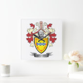 Horloge Carrée Stuart Family Crest Coat of Arms (Maison)