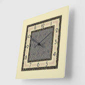 Horloge Carrée Style Art déco (Angle)