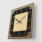 Horloge Carrée Style Art Déco contemporain (Angle)