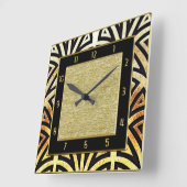 Horloge Carrée Style Art déco décadent (Angle)