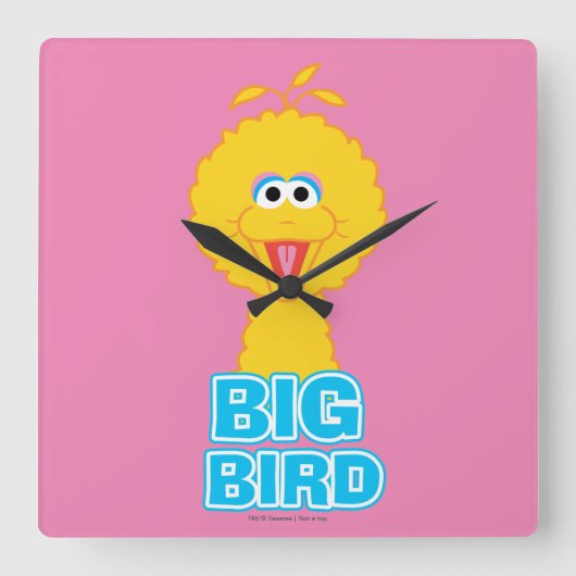 Horloge Carrée Style classique Big Bird (Recto)