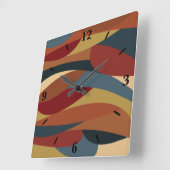 Horloge Carrée Style de verre de couleur géométrique opaque Abstr (Angle)