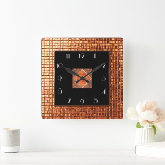 Horloge Carrée Style Gatsby décadent (Maison)