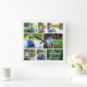 Horloge Carrée Style moderne 8 photo Collage (Maison)