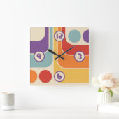 Horloge Carrée Style moderne du milieu du siècle (Maison)