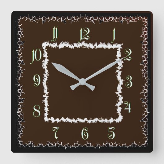 Horloge Carrée Style rétro (Recto)