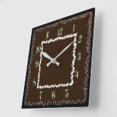 Horloge Carrée Style rétro (Angle)