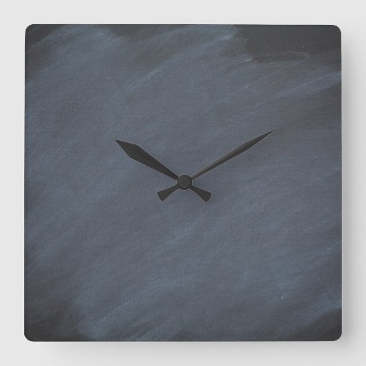 Horloge Carrée Style rétro Arrière - plan Chalkboard Blackboard (Recto)
