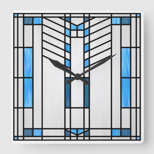 Horloge Carrée Style scolaire des Prairies Interprétation no 1 (Recto)