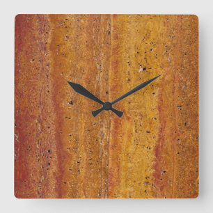 Horloge Carrée Styles classiques Bois