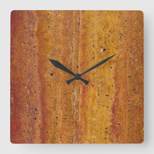Horloge Carrée Styles classiques Bois (Recto)