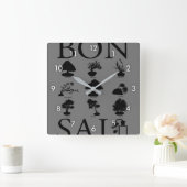 Horloge Carrée Styles de base de l'arbre Bonsai (Maison)