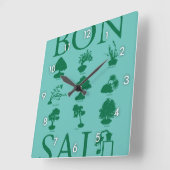 Horloge Carrée Styles de base de l'arbre Bonsai (Angle)