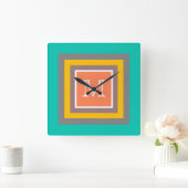 Horloge Carrée Stylish Color Square (Maison)