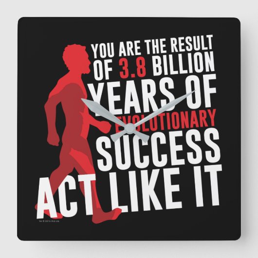 Horloge Carrée Succès évolutionnaire (Recto)