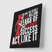 Horloge Carrée Succès évolutionnaire (Angle)