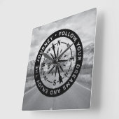 Horloge Carrée Suivez vos rêves (Angle)