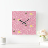Horloge Carrée Summer Ice Cream Pattern (Maison)