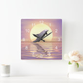 Horloge Carrée Sun Dolphin (Maison)