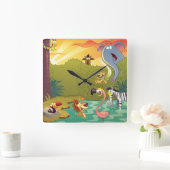 Horloge Carrée Sundown At (Maison)