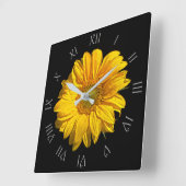 Horloge Carrée Sunflower Grey (Angle)