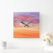 Horloge Carrée Sunrise du désert (Maison)