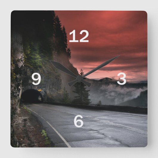 Horloge Carrée Sunrise wall clock (Recto)