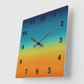 Horloge Carrée Sunset du sud-ouest (Angle)