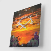 Horloge Carrée Sunset Family 2584 (Angle)