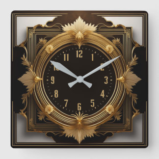 Horloge Carrée Super Art déco