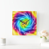 Horloge Carrée Super bain tourbillon coloré (Maison)