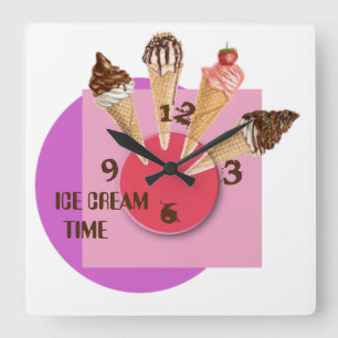 Horloge Carrée Super Glace temps