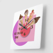 Horloge Carrée Super Glace temps (Angle)