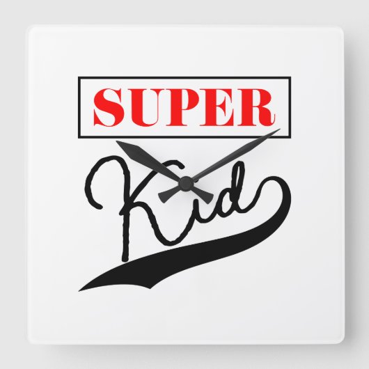 Horloge Carrée Super Kid (Recto)