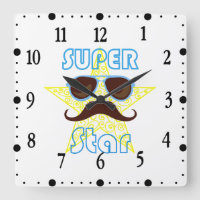 Super Star avec lunettes de soleil et moustache