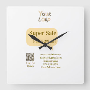 Horloge Carrée super vente affaires remise scannez le code QR dét