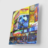 Horloge Carrée Sur Broadway (Angle)