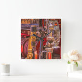 Horloge Carrée Sur L'Ancien Camion À Feu (Maison)