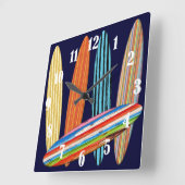 Horloge Carrée Surf (Angle)