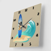Horloge Carrée surf (Angle)