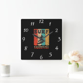 Horloge Carrée Surf California Wall Clock (Maison)
