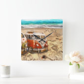 Horloge Carrée Surfdudes, (Maison)