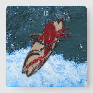 Horloge Carrée Surf's Up Square Wall Clock