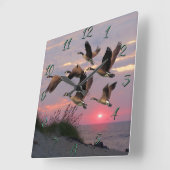 HORLOGE CARRÉE SURVEILLEZ LES DUNES (Angle)